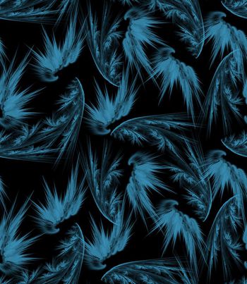 505615-潮流时尚抽象羽毛数码印花