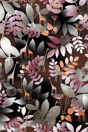 长颈鹿印花华亿平台图片