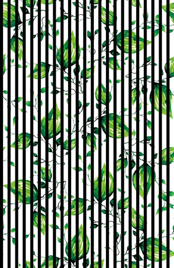 505627-满版叶子条纹设计