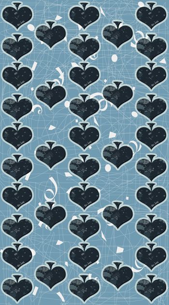 505633-灰蓝色底花心