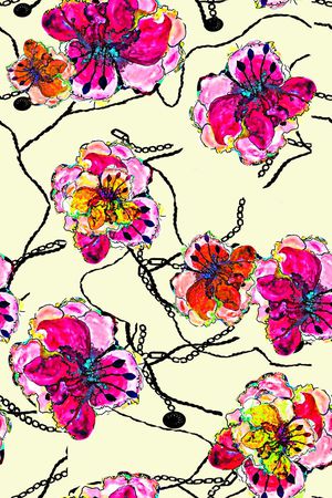 花卉印花华亿平台图片