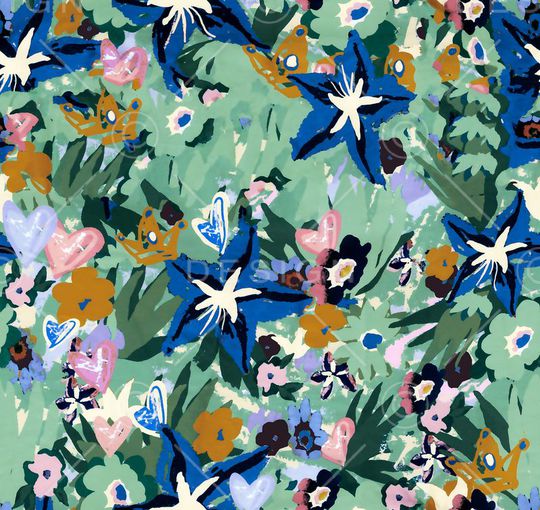 花卉印花华亿平台图片