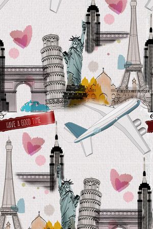 西方抽象印花华亿平台图片