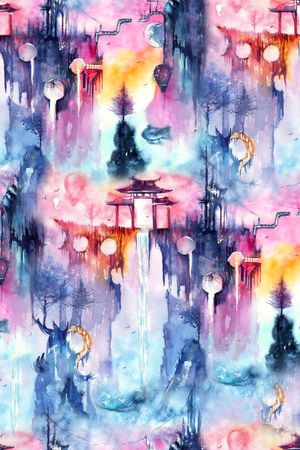 MAX-中国风印花华亿平台图片