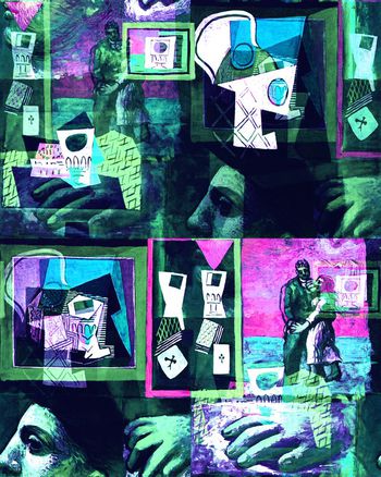 505894-抽象 油画 时尚 潮流 复古 数码