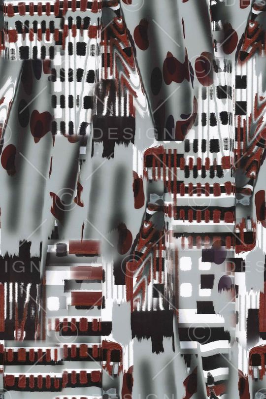 休闲时尚 抽象 水彩 复古印花华亿平台图片