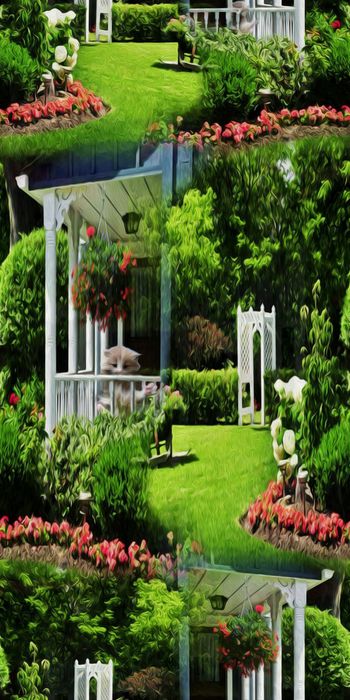 505920- 油画 花园 动物  风景 时尚 