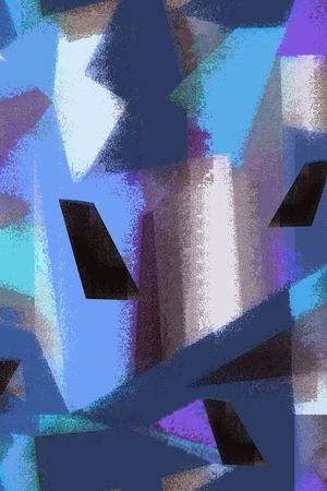 抽象几何花印花华亿平台图片