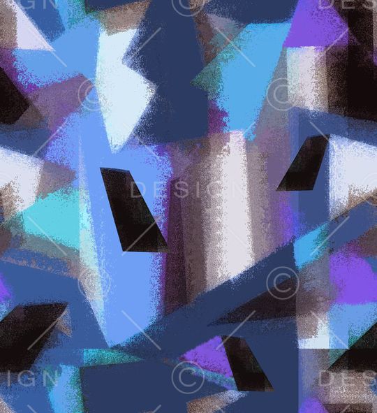 抽象几何花印花华亿平台图片