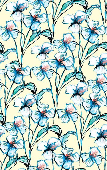 505956-原创大牌花卉绘画华亿平台