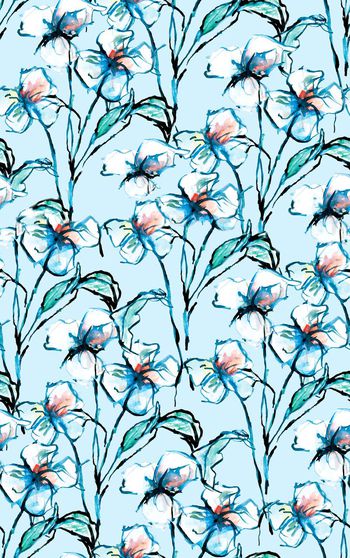 505958-原创大牌花卉绘画华亿平台