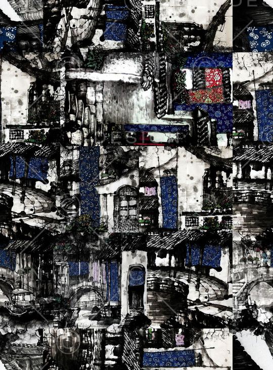 复古中国风印花华亿平台图片