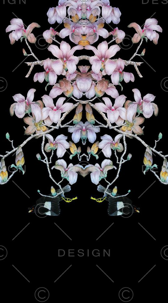 工笔画印花华亿平台图片