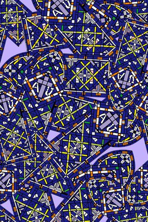 蓝色印花华亿平台图片