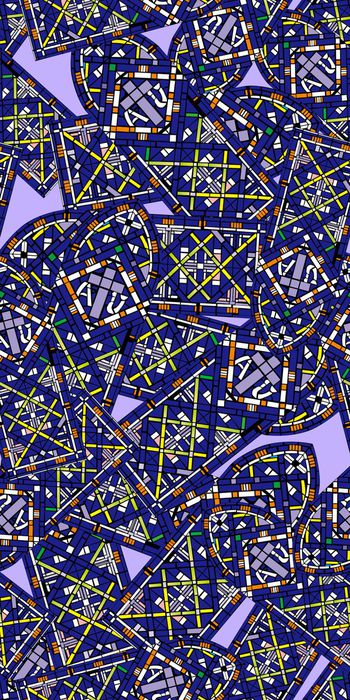 蓝色印花华亿平台图片