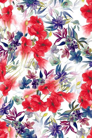 花卉印花华亿平台图片