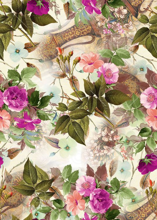 花卉印花华亿平台图片