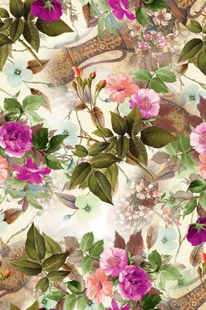 花卉印花华亿平台图片