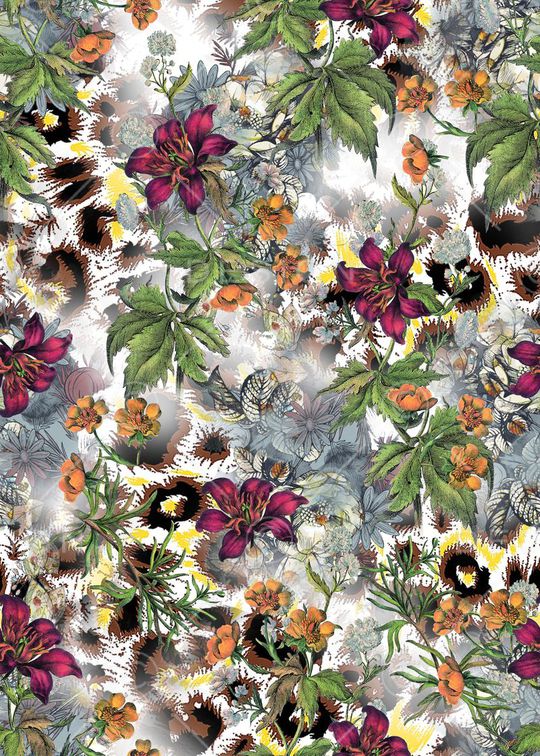 动物纹印花华亿平台图片