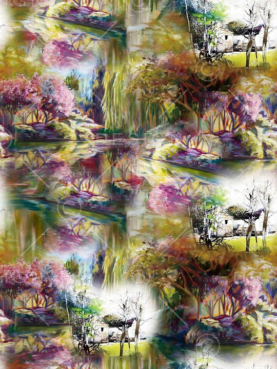 抽象唯美印花华亿平台图片