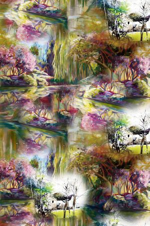 抽象唯美印花华亿平台图片