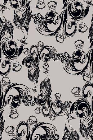 传统抽象印花华亿平台图片