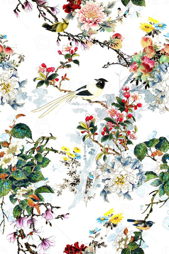 中国风印花华亿平台图片