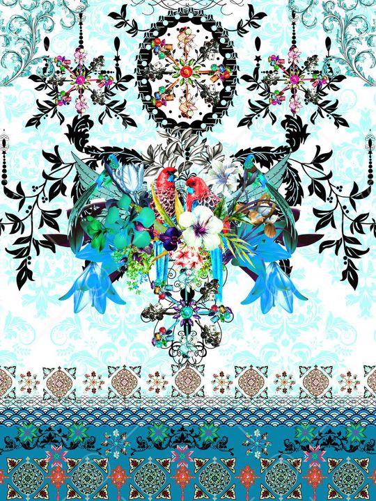 复古印花华亿平台图片