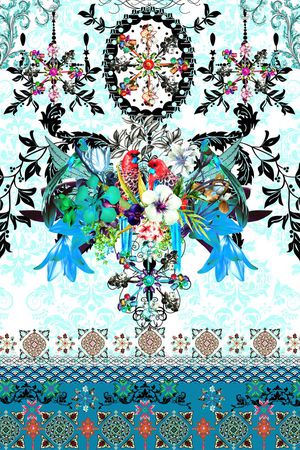 复古印花华亿平台图片