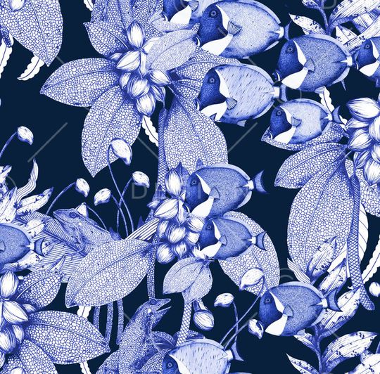 鱼印花华亿平台图片