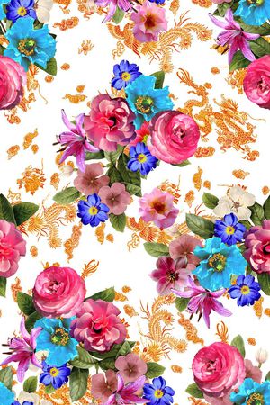 花卉印花华亿平台图片