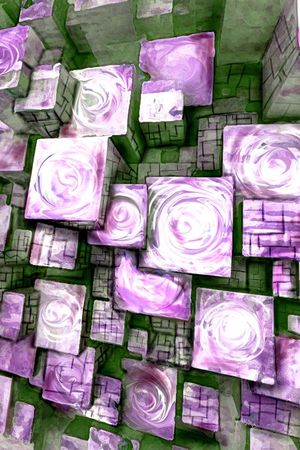 抽象立体印花华亿平台图片