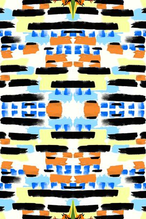 笔触 色块印花华亿平台图片