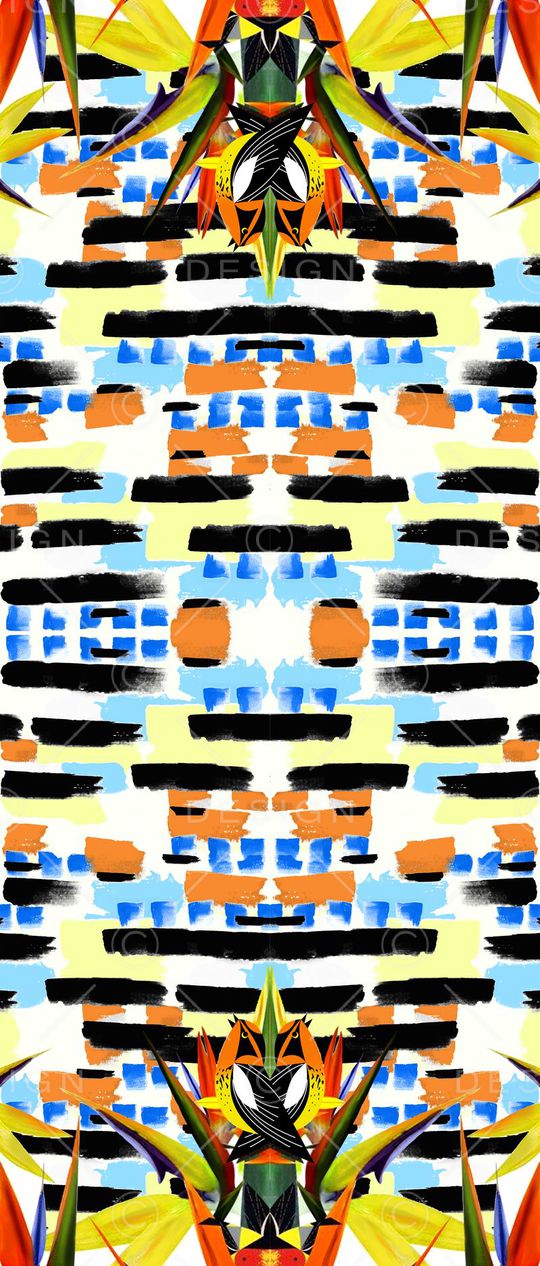 笔触 色块印花华亿平台图片