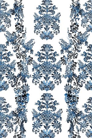 藤蔓花卉印花华亿平台图片