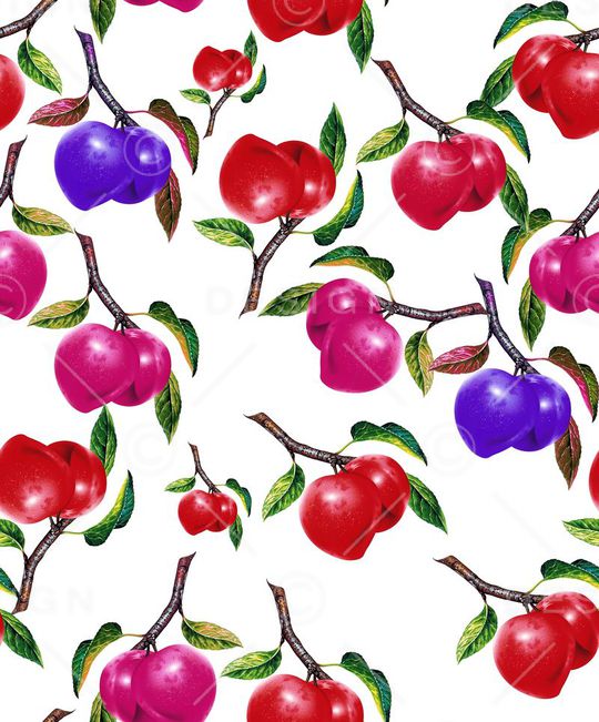 田园植物印花华亿平台图片