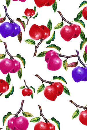 田园植物印花华亿平台图片