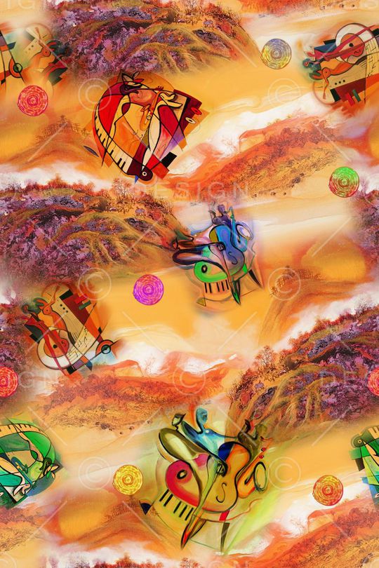 抽象创意印花华亿平台图片