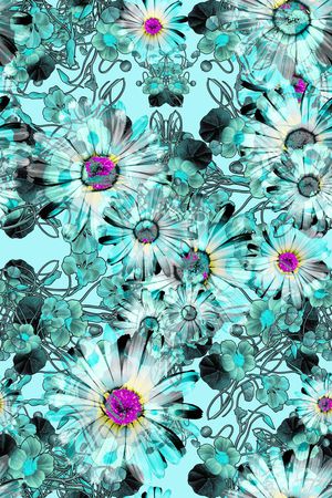 菊花清新自然印花华亿平台图片