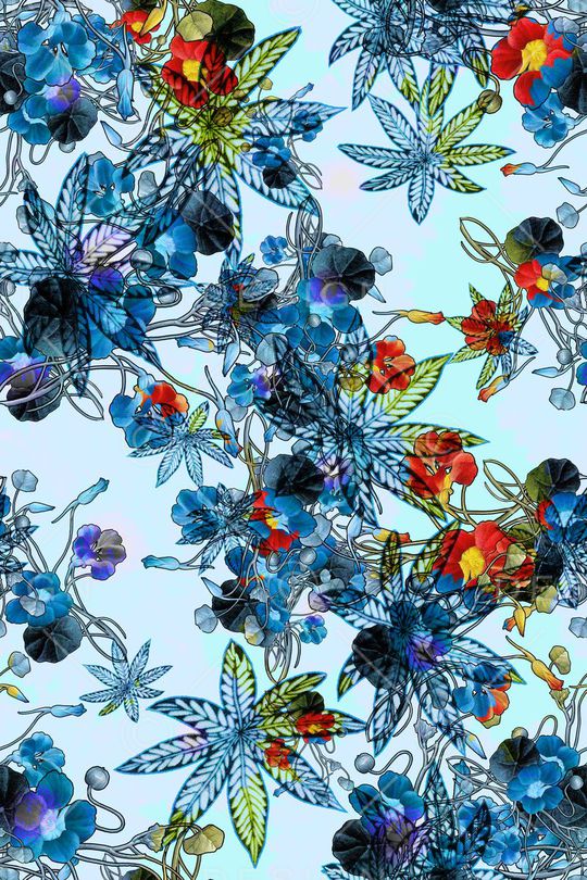 田园风印花华亿平台图片