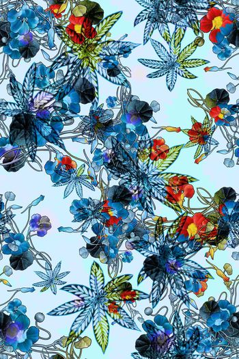 田园风印花华亿平台图片