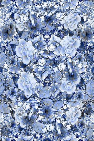 抽象花卉印花华亿平台图片