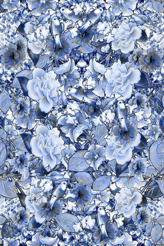 抽象花卉印花华亿平台图片