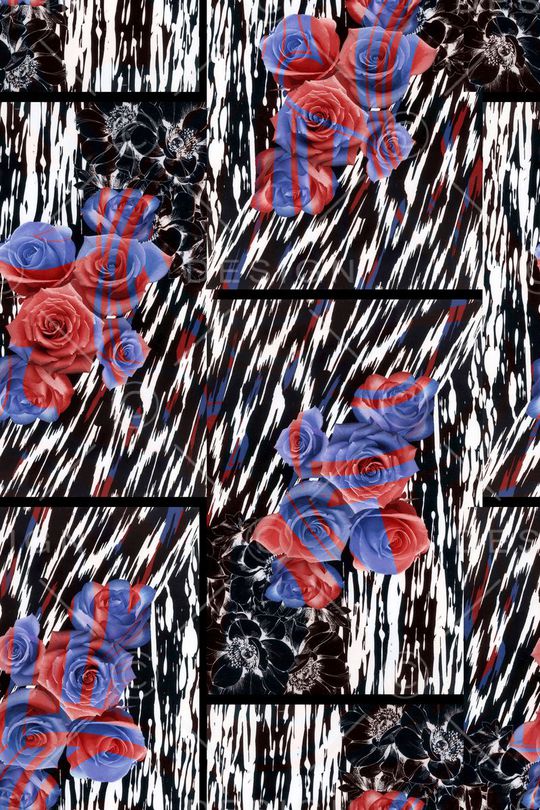 休闲时尚 抽象 复古印花华亿平台图片