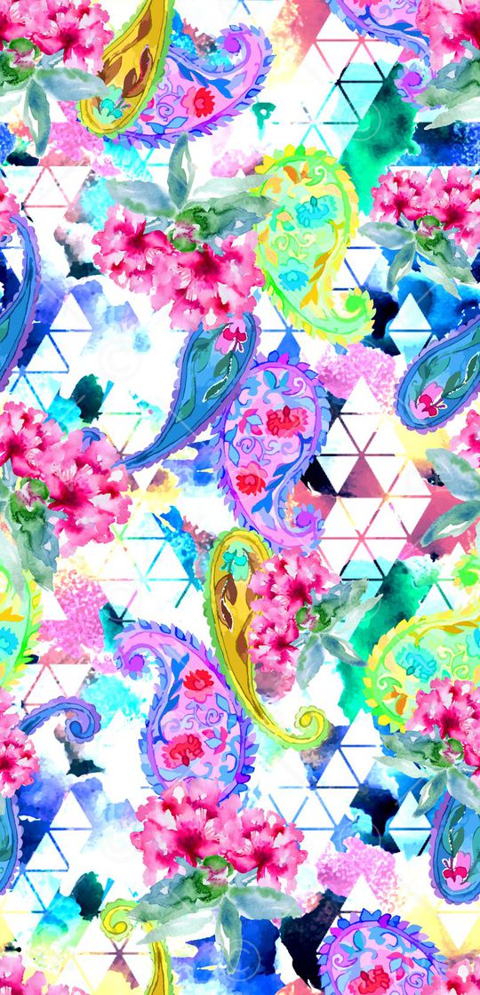 水彩风印花华亿平台图片