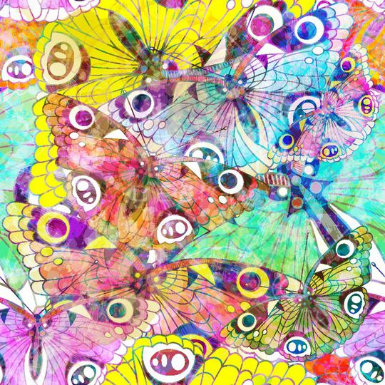 抽象写意印花华亿平台图片