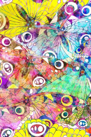 抽象写意印花华亿平台图片