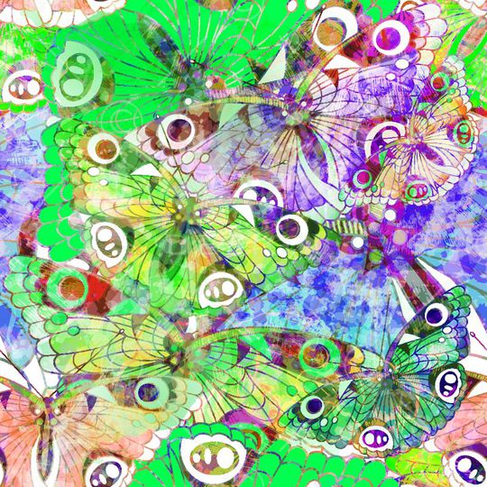 抽象写意印花华亿平台图片