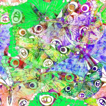 507177-抽象写意网状蝴蝶