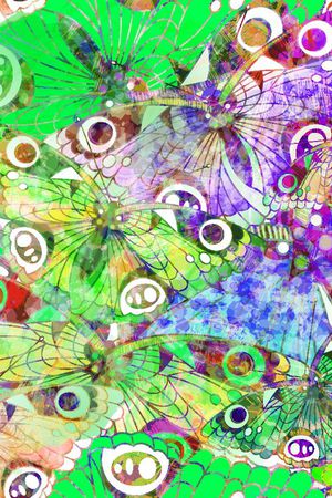 抽象写意印花华亿平台图片